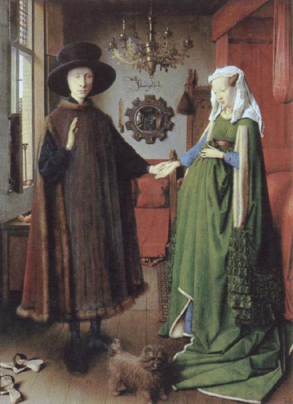 Jan Van Eyck Portrait of Giovanni Arnolfini and His Wife France oil painting art
